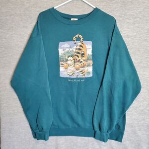 Vtg Tigger Sweater Mens Large Blue Disney Store Were The Only One Crewneck